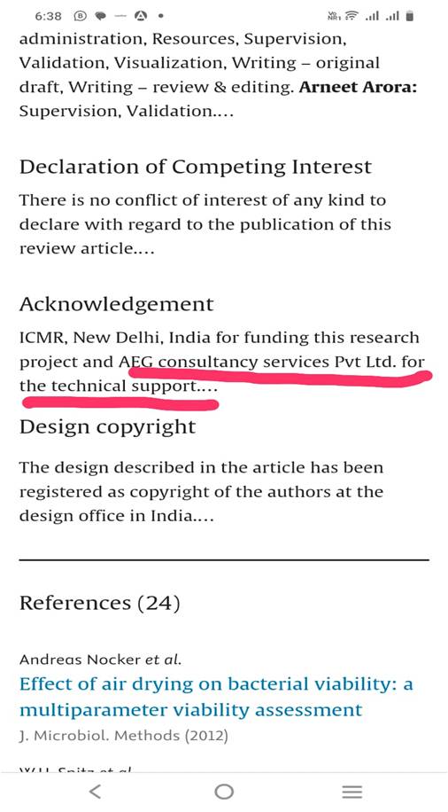 Paper in Medical Forensic Science - AEG Research Achievement